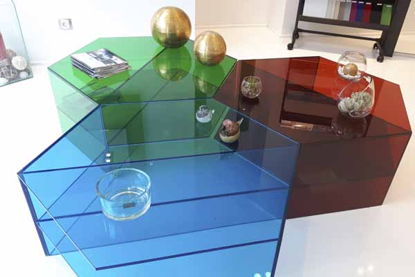 decoración con vidrio de cristalería ramos